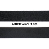 Klittenband zelfklevend | Compleet | 30 mm | zwart | per meter Klittenband KLITTENBAND - PLAK - 30MM - ZWART - PM